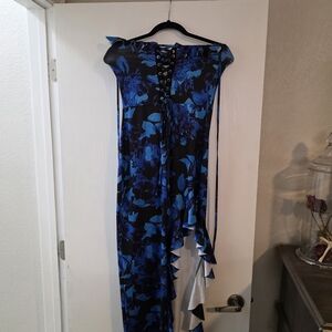 Elegant Blue Floral Women's Jumpsuit